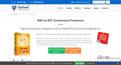 Desktop Screenshot of nsftopstconversionfreeware.systoolsgroup.com